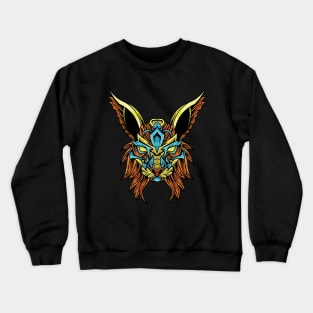 ornament lynx cat head Crewneck Sweatshirt